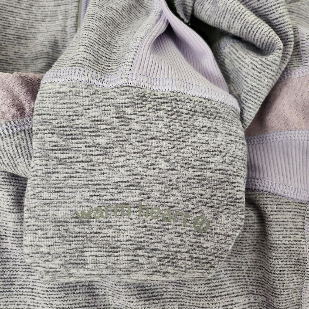 Lululemon Sweater 8 Womens Run Full Tilt Pullover 1/4 Zip Lavendar Heathered Gym - Picture 11 of 15
